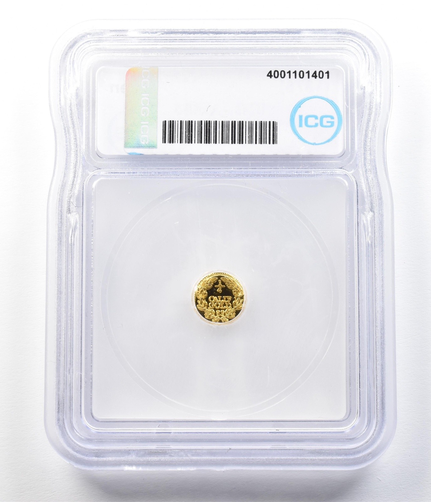 (1876) California Fractional Gold Token 1/4 Dollar Liberty Head MS65 ICG *3524