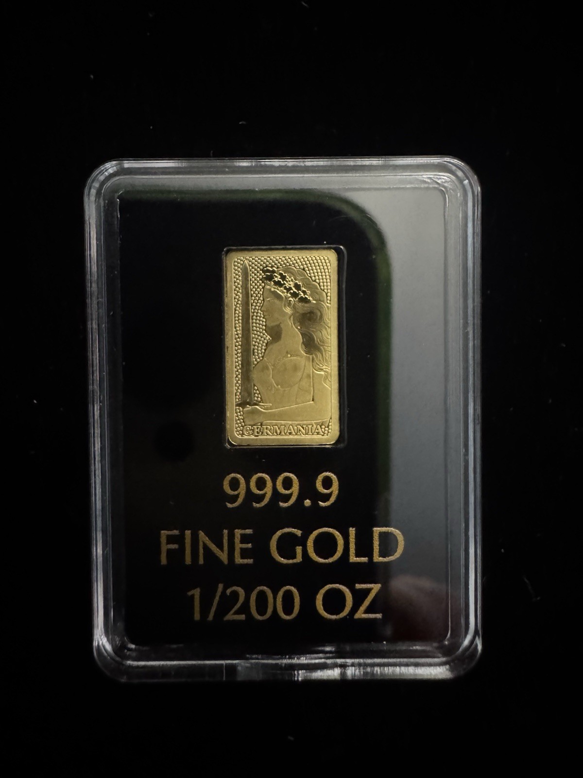 1/200 Oz Gold Bar 999.9 Fine Germania Mint Sealed Assay Mini Gold Bullion