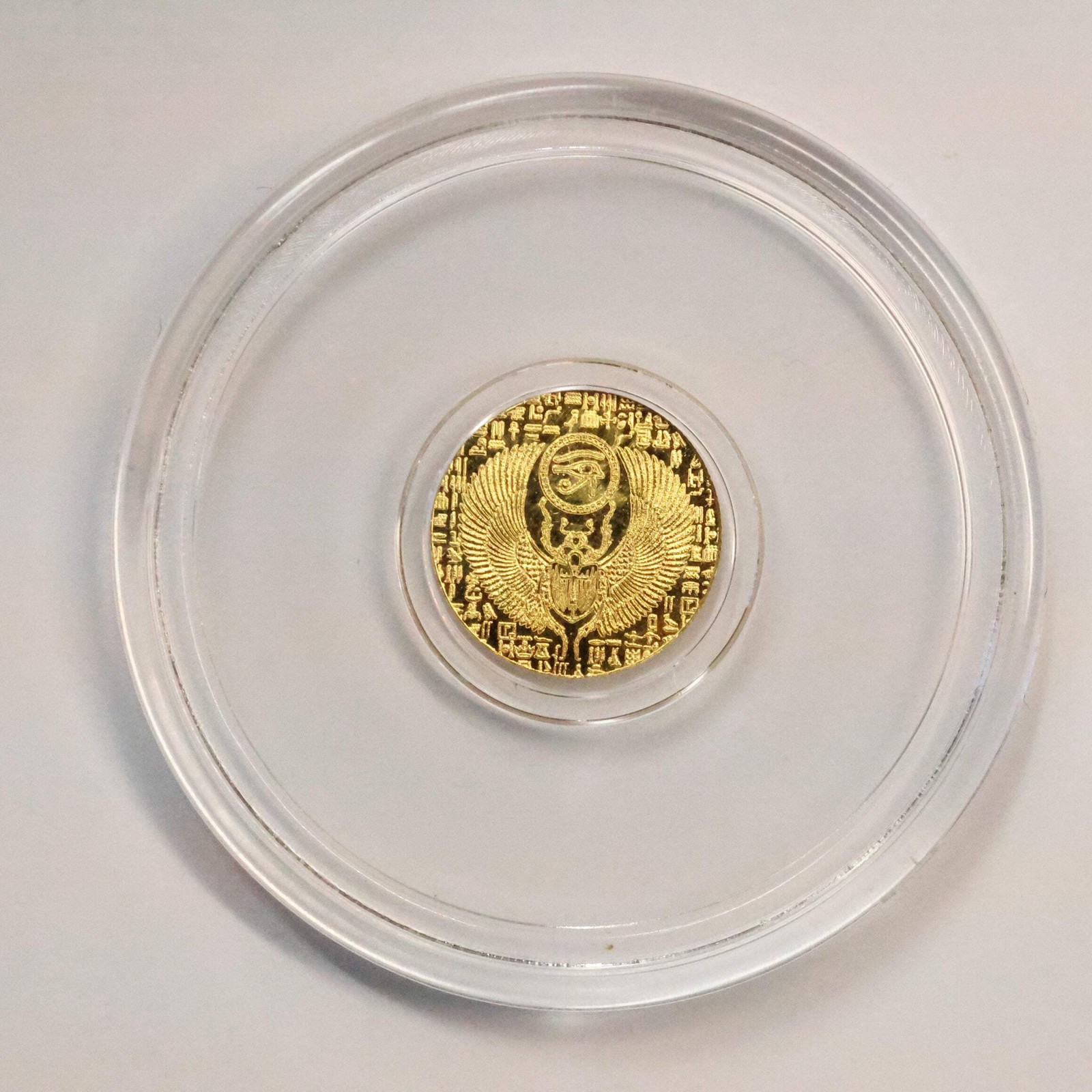 1/200th oz .9999 Fine Gold – Monarch Precious Metals – Egyptian Scarab Anhk w/ C