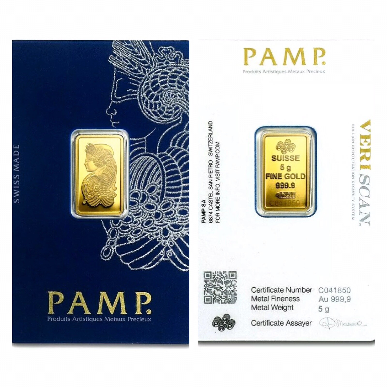 5 G PAMP SUISSE .9999 LADY FORTUNA GOLD BAR + 10 PIECE ALASKAN PURE GOLD NUGS