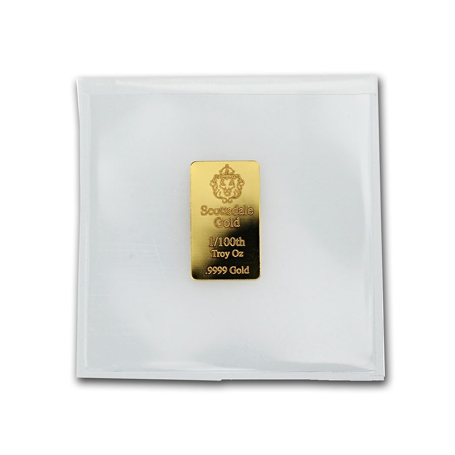 1/100 oz Gold Bar – Scottsdale Mint