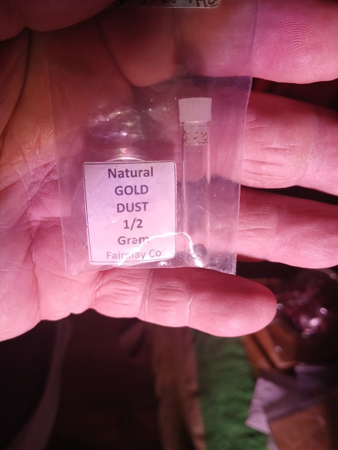 .5 Gram 24K Gold Dust And 1/200 Ozt Gold Scarab
