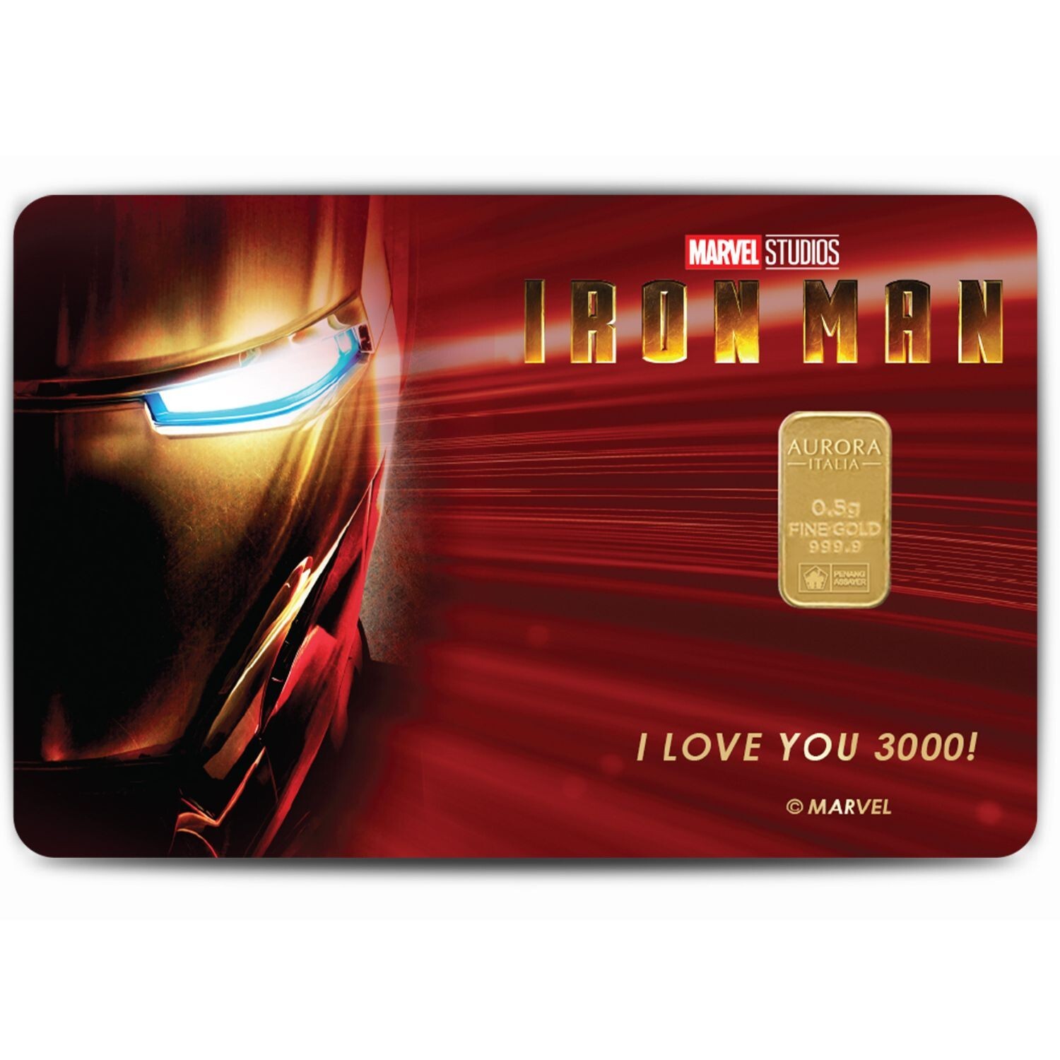 Ironman Limited Edition Gold Bar 0.5gram 999.9 24K Freeship