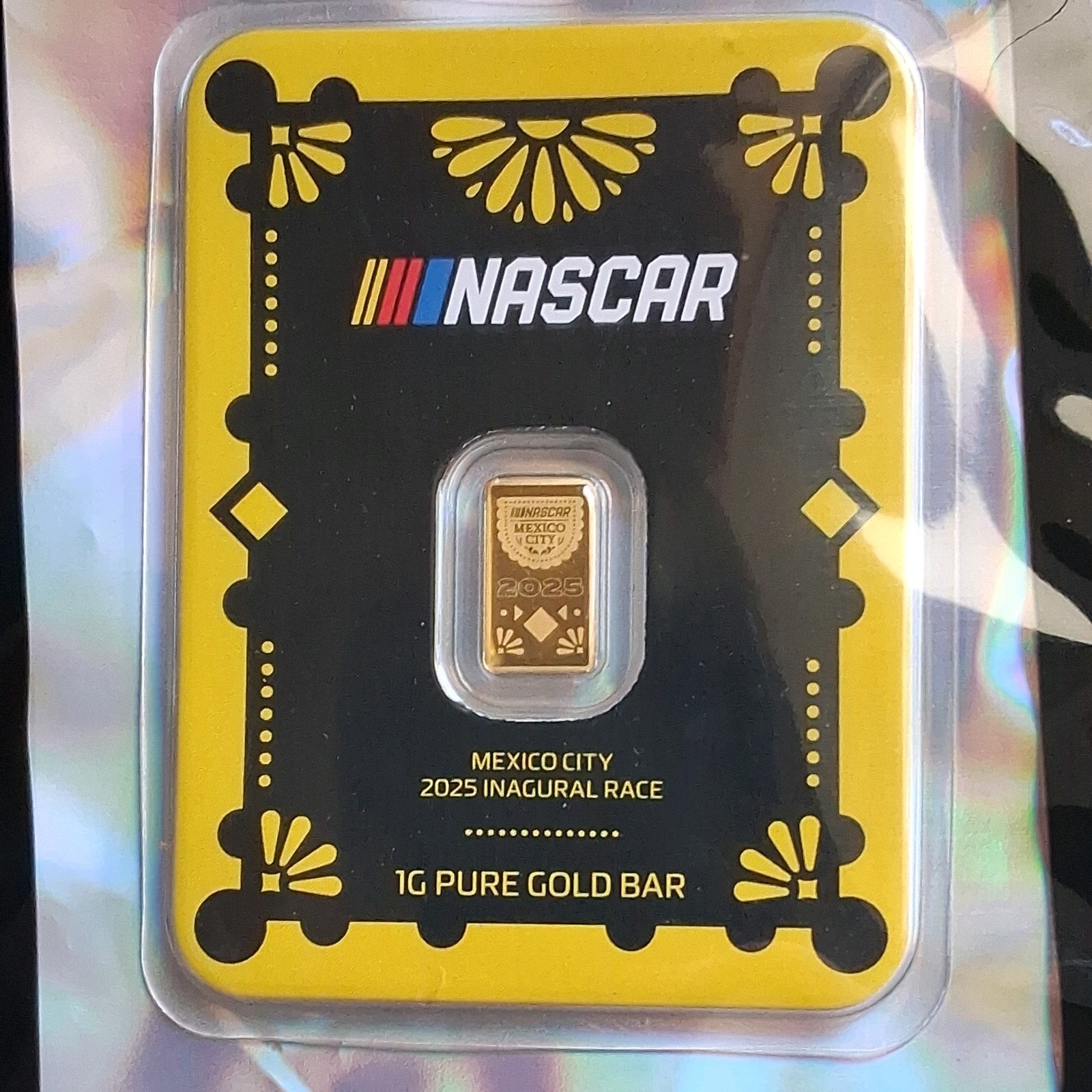 NASCAR Mexico City 2025 Inaugural Race 1g 0.9999 1 gram gold Bar