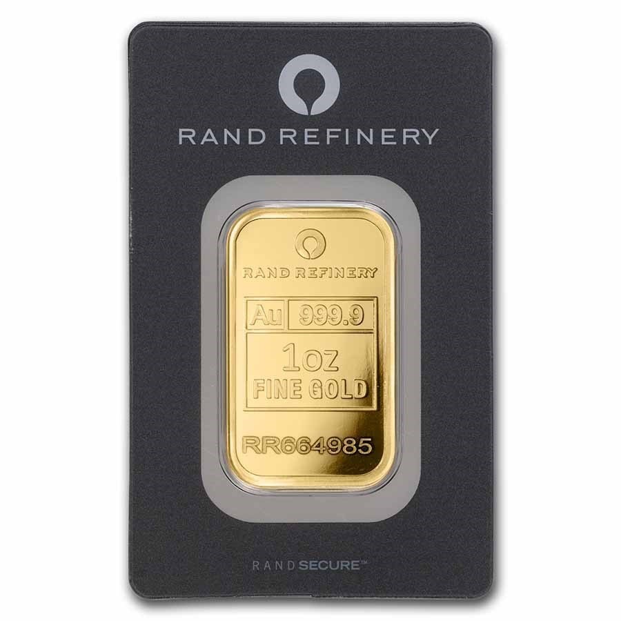 1 oz Rand Refinery Gold Bar (New w/ Black Assay)