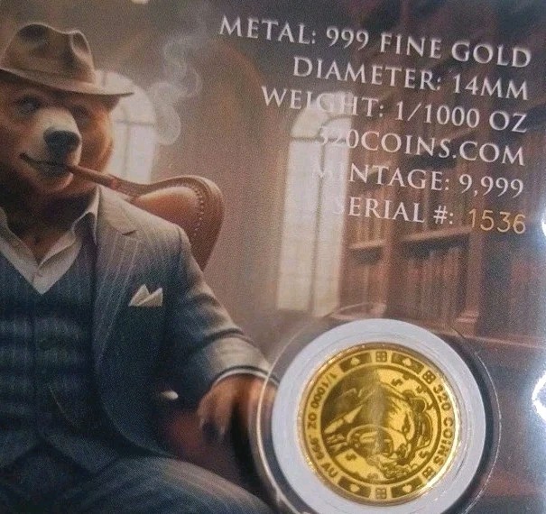 1/1000 OZ .999 Fine Gold Round – Limited Edition (9,999 Minted) – 2026 Gangster