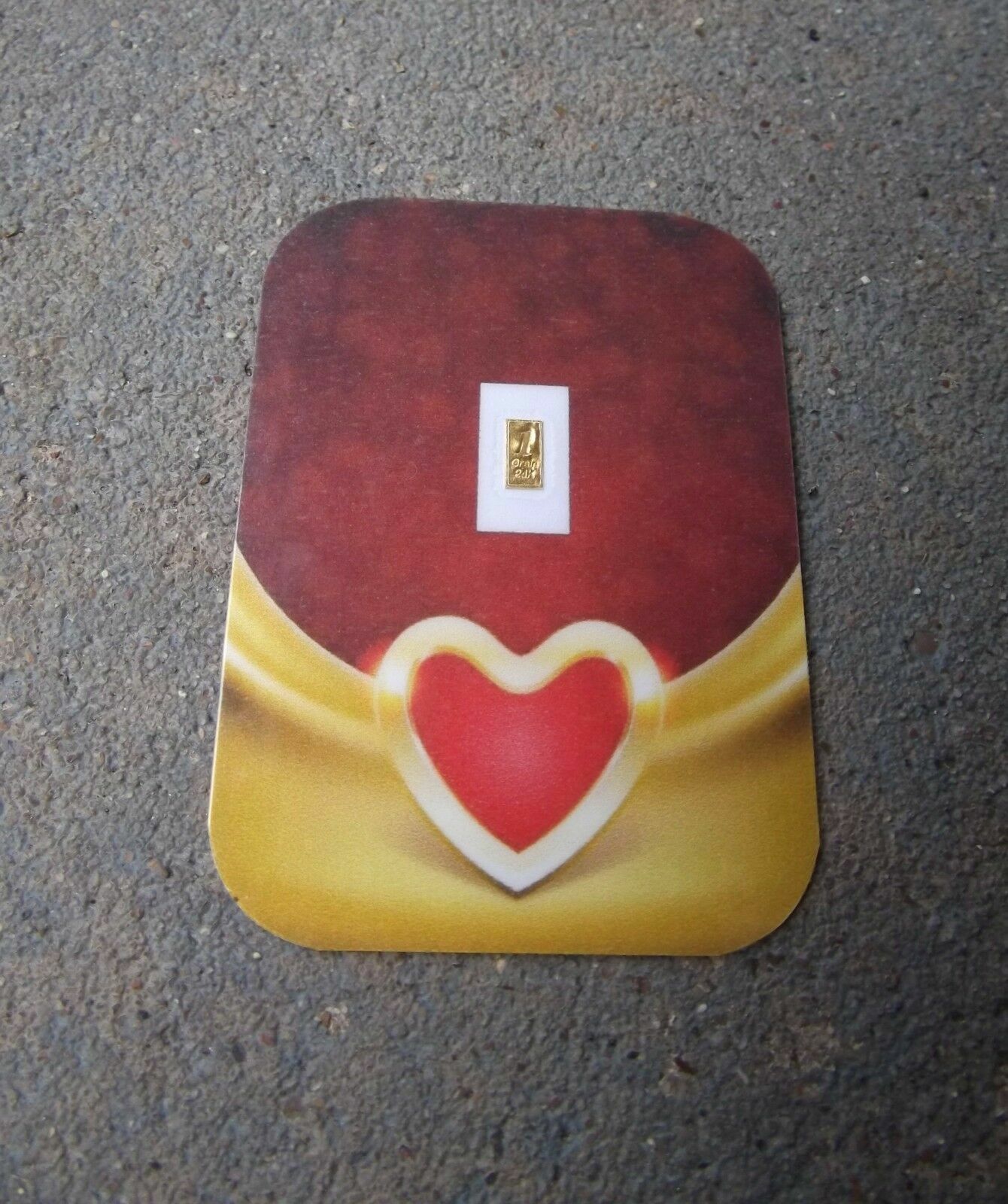 10X Valentine Love 1/15th Gr PURE 999 FINE GOLD BULLION MINTED BAR »(¯`v´¯)»