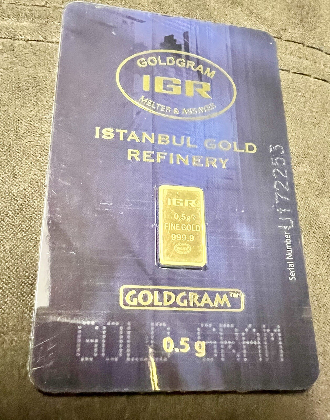 🔥🔥BU GOLD BULLION BARS In Assay 1 & 1/2 gram .9999 Istanbul Gold Refinery
