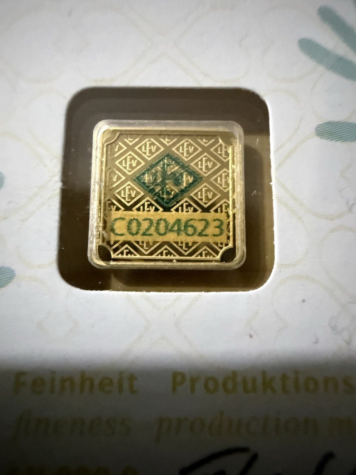 1 Gram X2 Gold 0.9999 Geiger Edelmetalle Bars in Assay GREAT Baby Shower Present