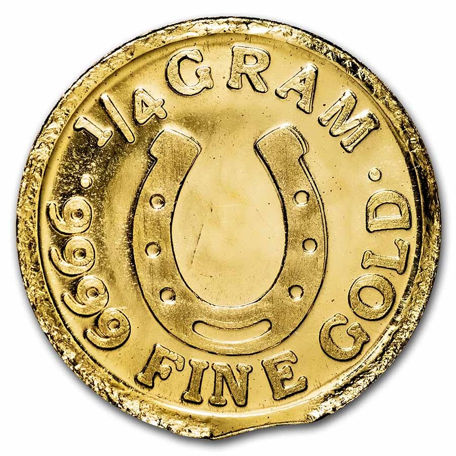 1/4 gram Gold Round – Horseshoe