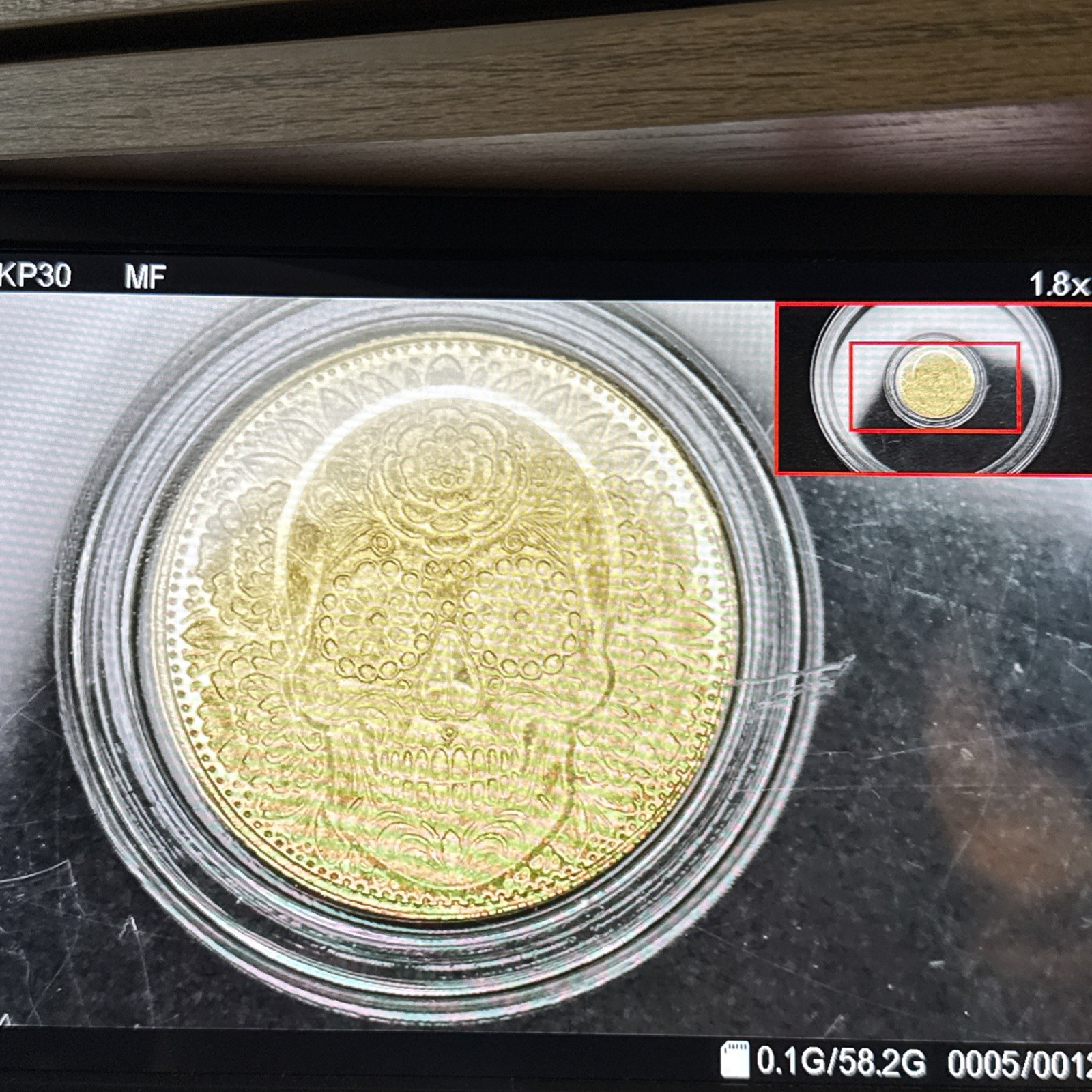 Lot Of 2- 1/200th oz .9999 Fine Gold Skull Dia De Los Muertos Fractional Gold