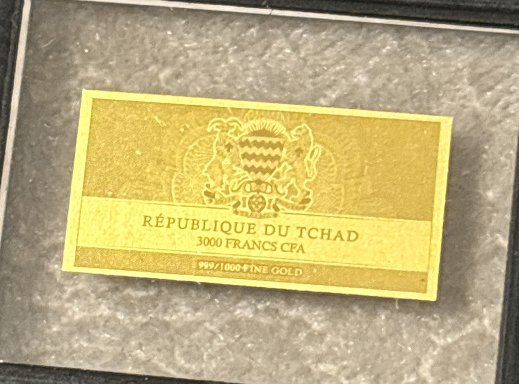 Banknote €20 999/1000 Fine Gold 1/1000 oz 999 Gold in Capsule 2002