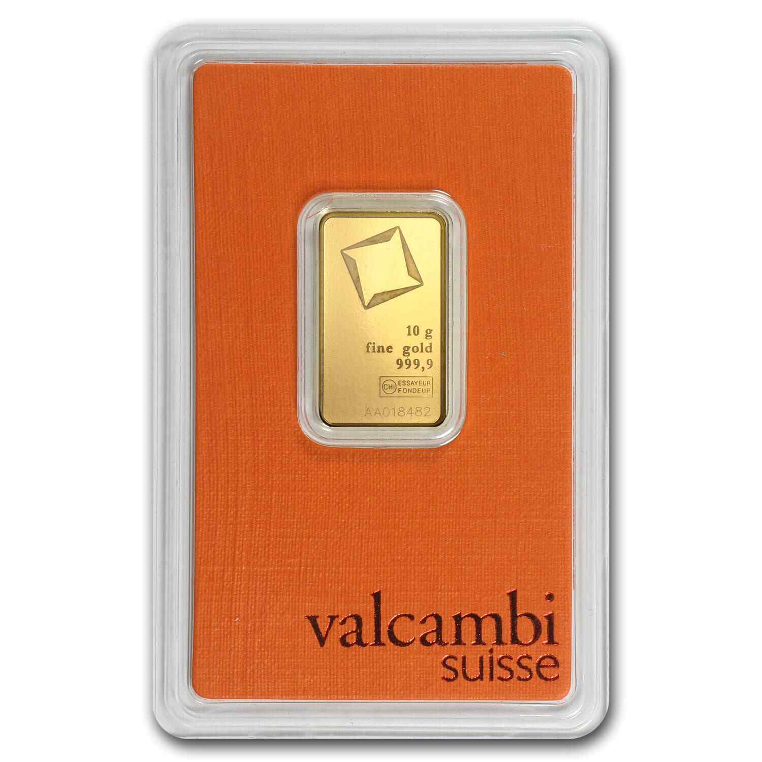 10 gram Gold Bar – Valcambi (In Assay) – SKU #77423