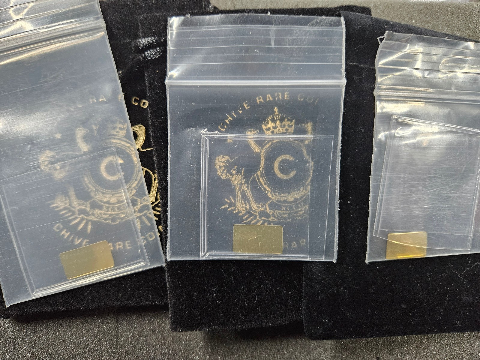 🌟(3) The Chive Chivery KEEP CALM CHIVE ON 1/100 oz .9999 Gold Bar