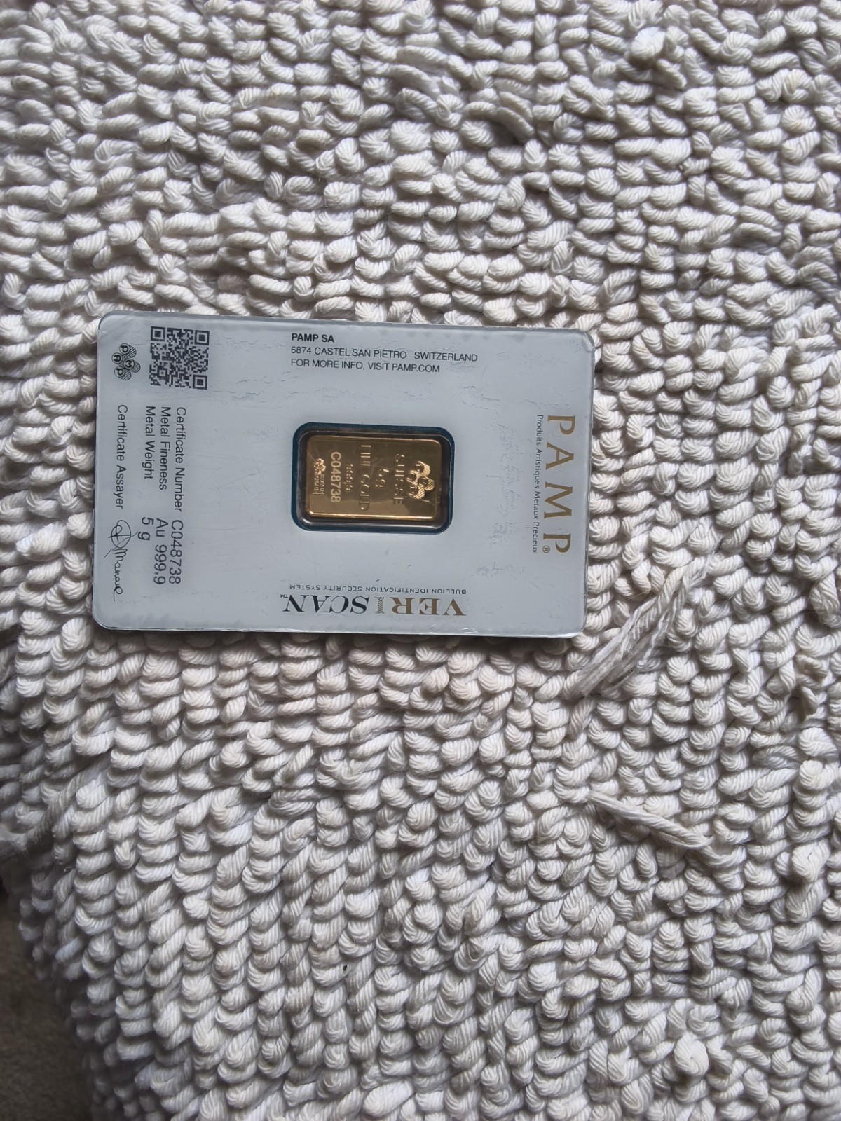 PAMP 5 GRAM GOLD BULLION