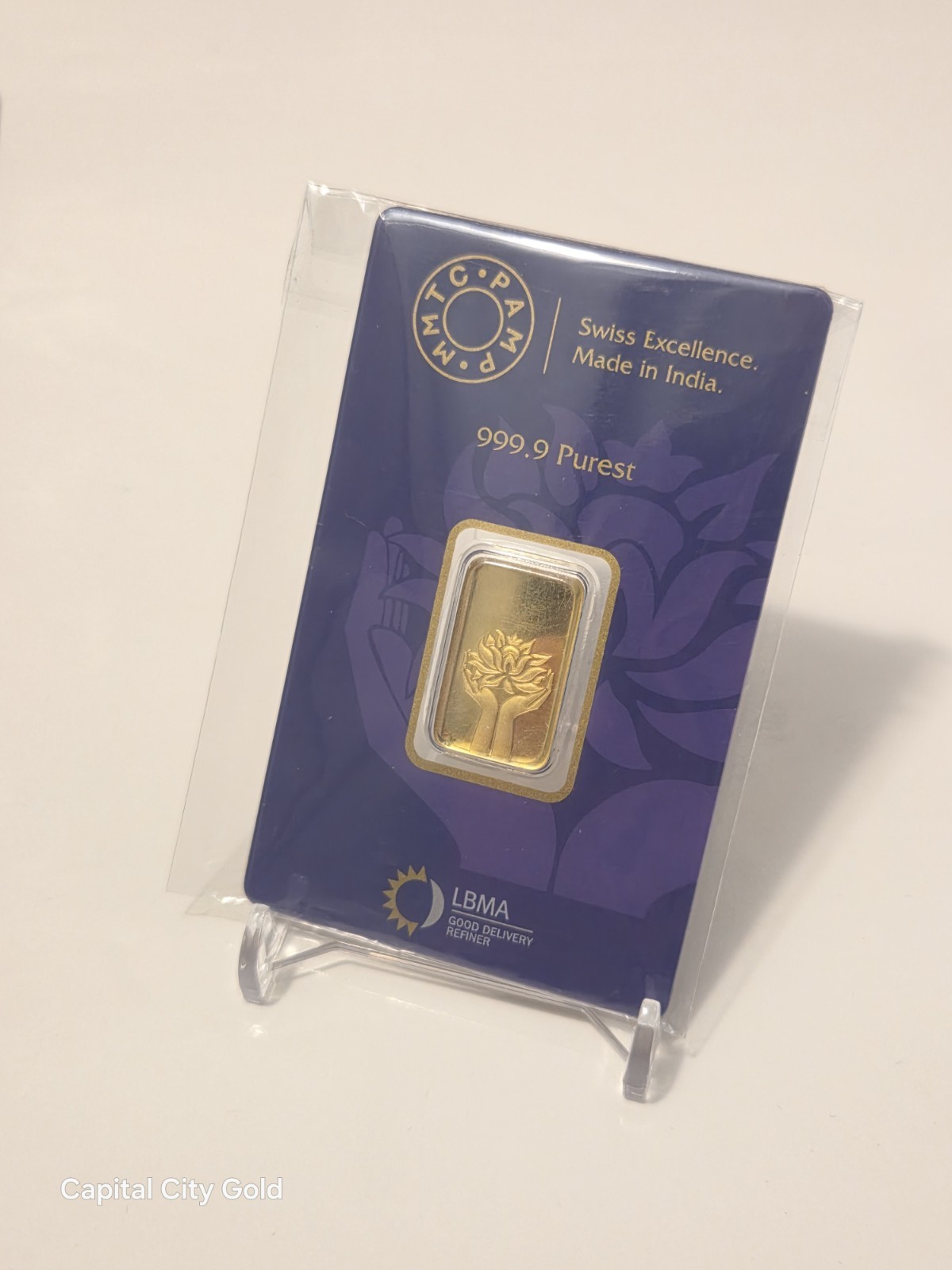 MMTC/PAMP 5 Gram Lotus Pure Gold Bar