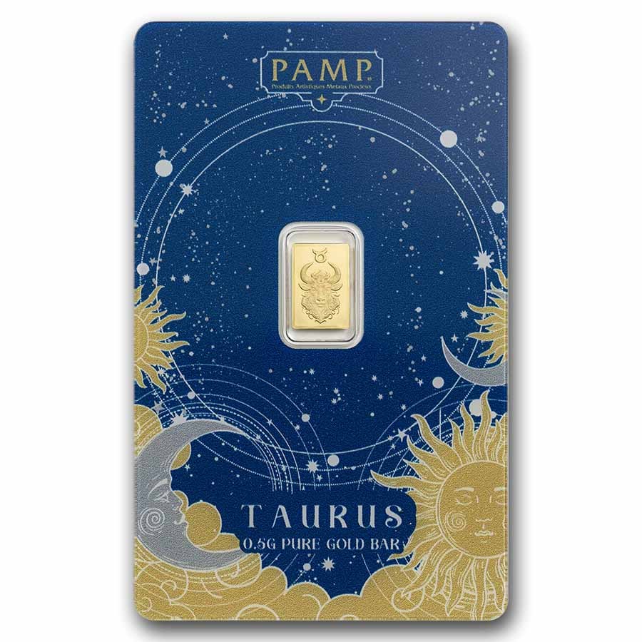 1/2 gram Gold Bar – PAMP Suisse Zodiacs: Taurus