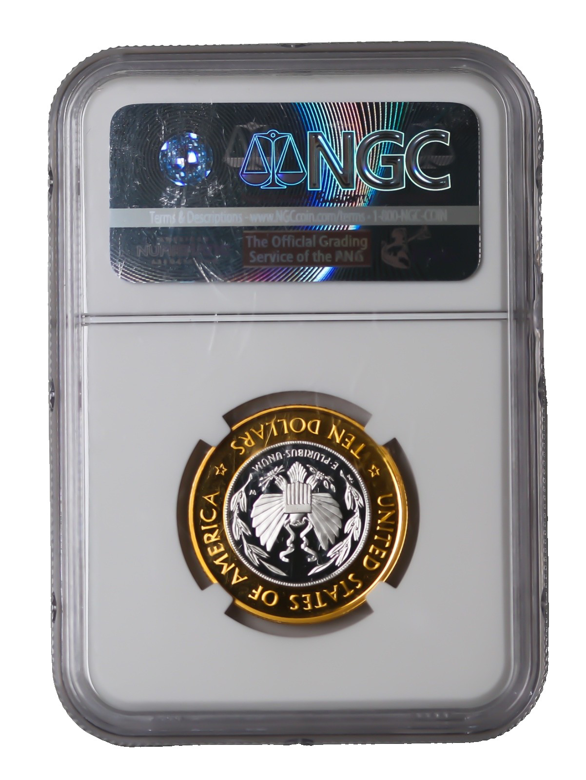 2000-W Library of Congress Commemorative $10 Bimetallic Gold Platinum PF 69 NGC