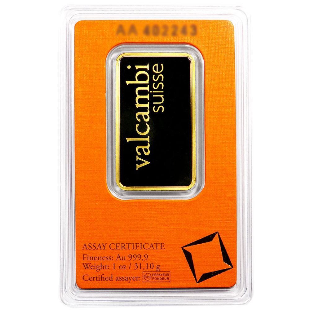 Valcambi Suisse 1-oz Gold Bar In Assay