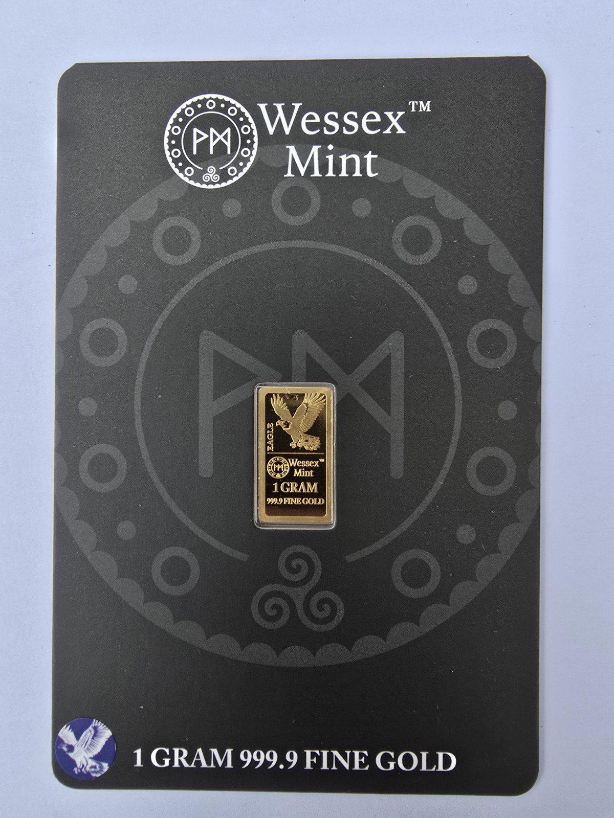 1g Gold 999 Bullion Bar Eagle Design-Wessex Mint – LBMA Certification