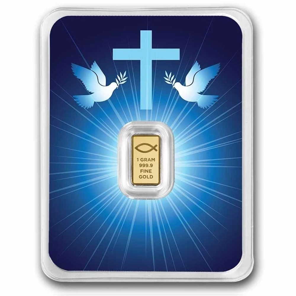 1 gram Au Bar – Blessings of Jesus Christ (Dove & Cross TEP) – MTB