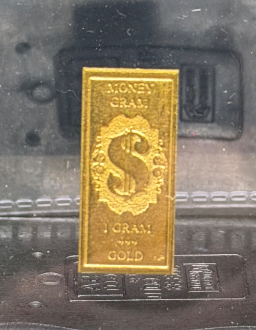 999 GOLD Bar 2025 Money Gram 1 Gram 999 24k Gold Bar SEALED In Money Gram Bag