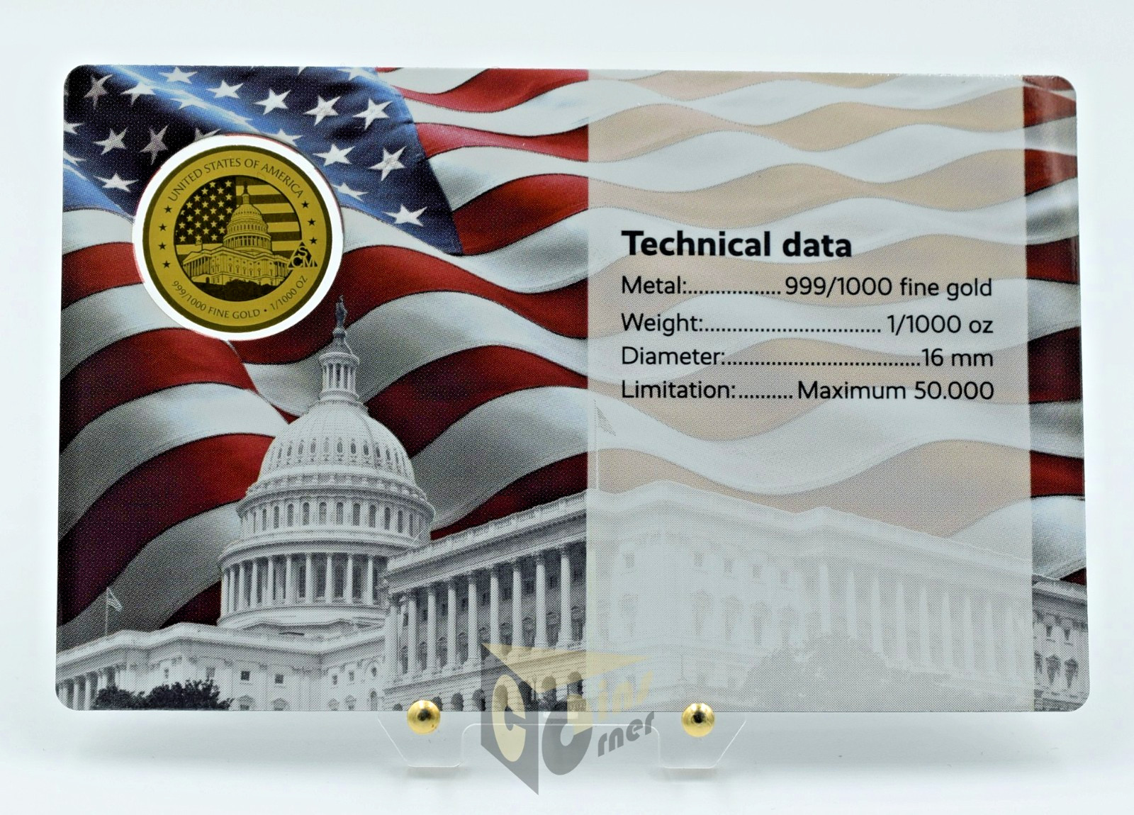 Donald Trump 1/1000 Oz 999 Gold Medal