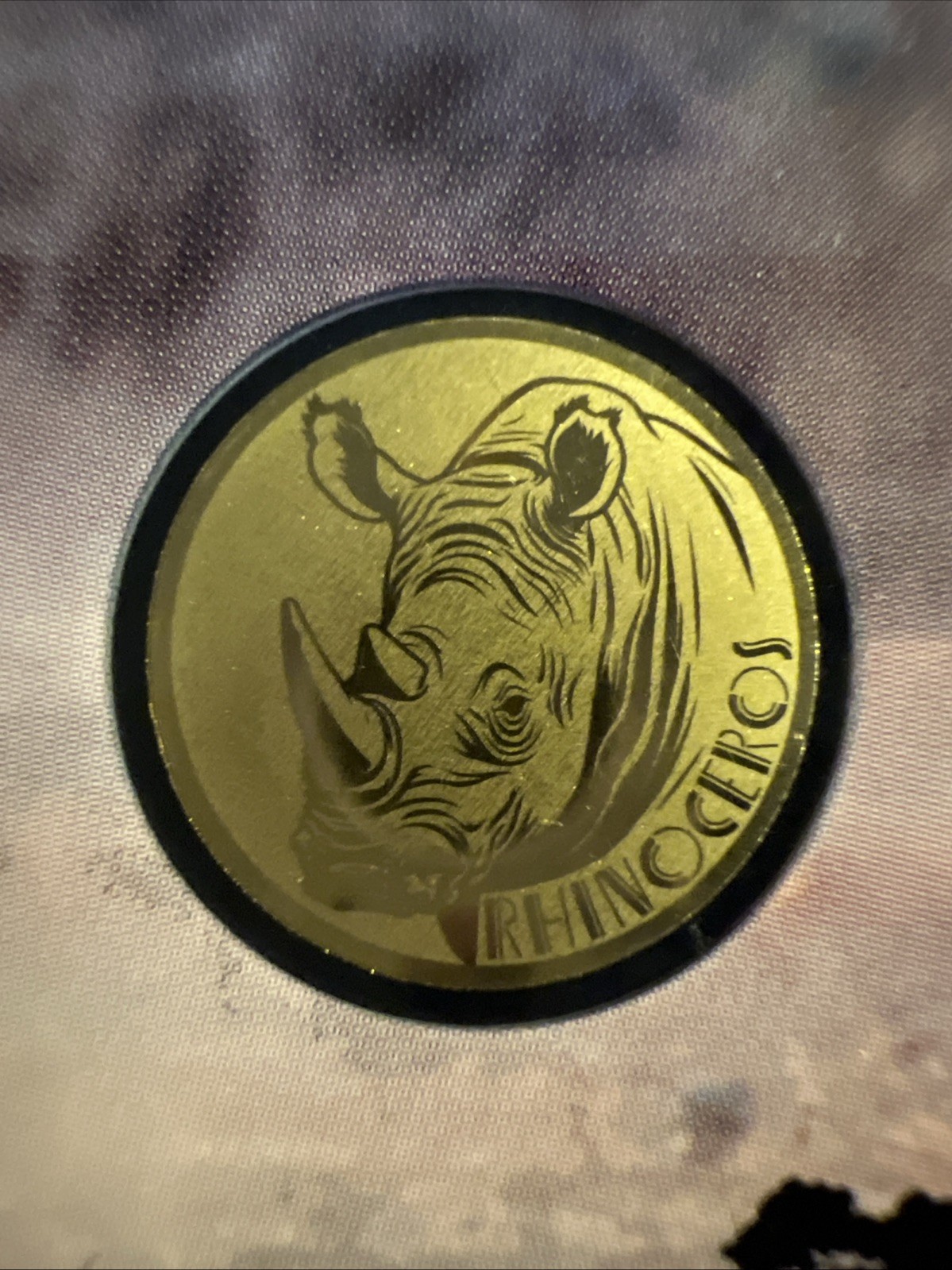 GOLD 1/1000TH Oz .999 FINE Round AFRICAN RHINO TCHAD COIN Pure 24kt 3000 Francs