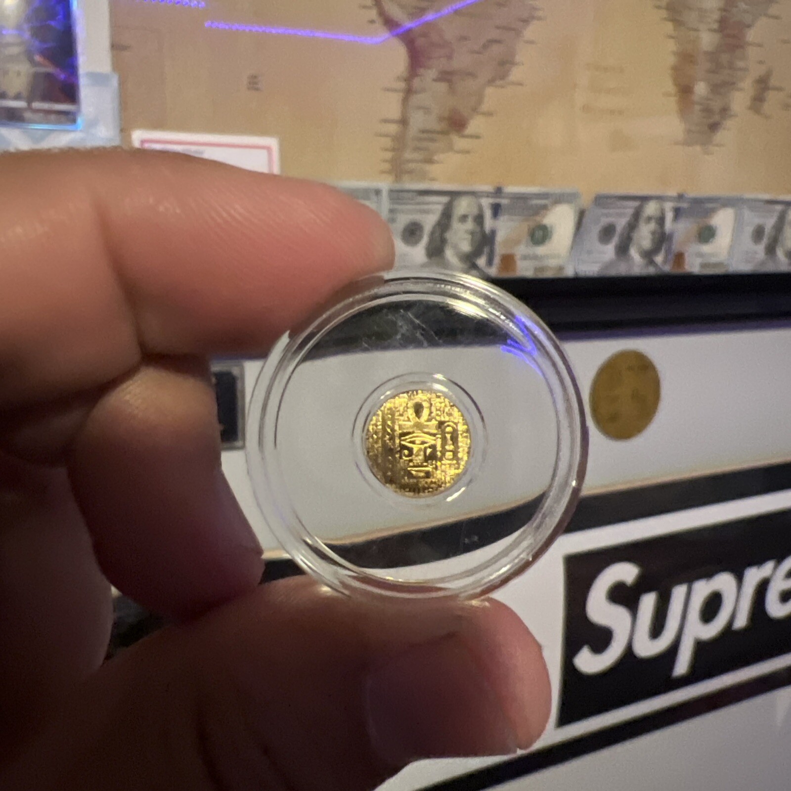 Fractional 1/200 Gold – Capsule Round King Tut EGYPTIAN Pure Gold- Talisman