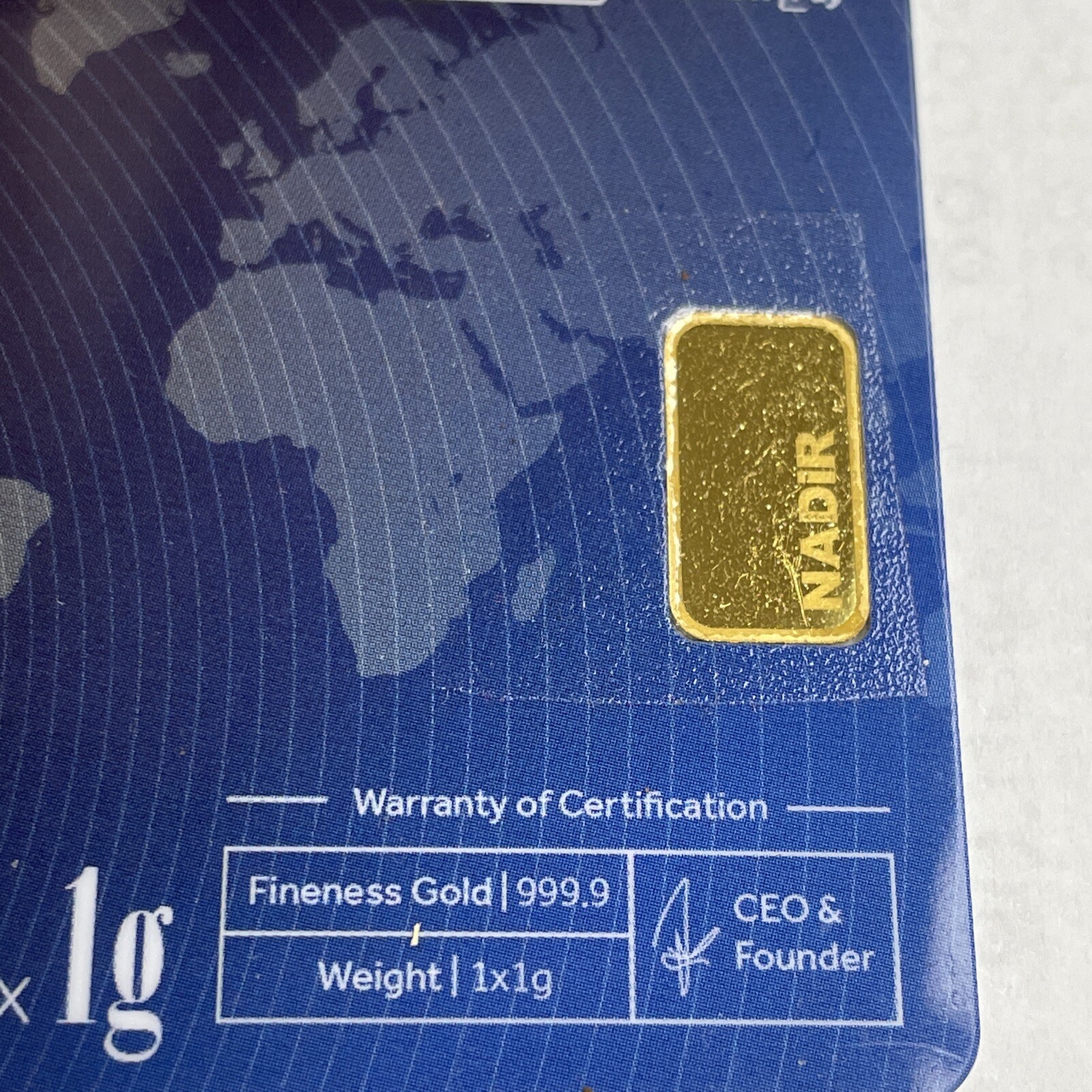 999.9 Fine Gold Bar 1 gram Cash Gold