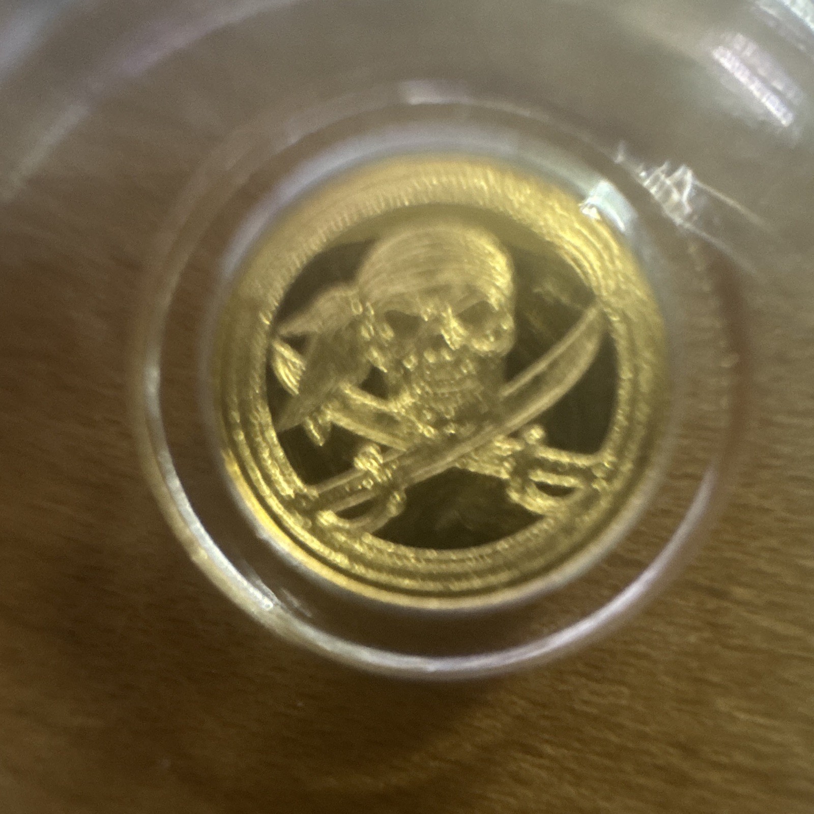 PCGS MS70 Pirate Au .9999 Fine Gold Round 1/500 oz No Date