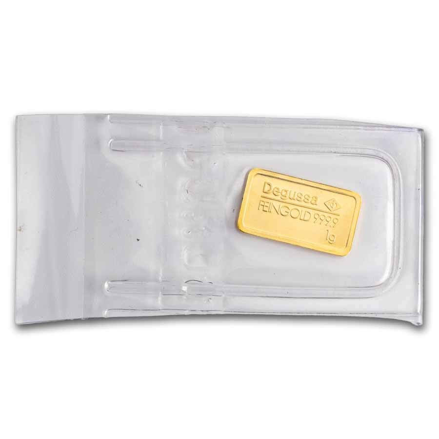 1 gram Gold Bar – Degussa (Sealed)