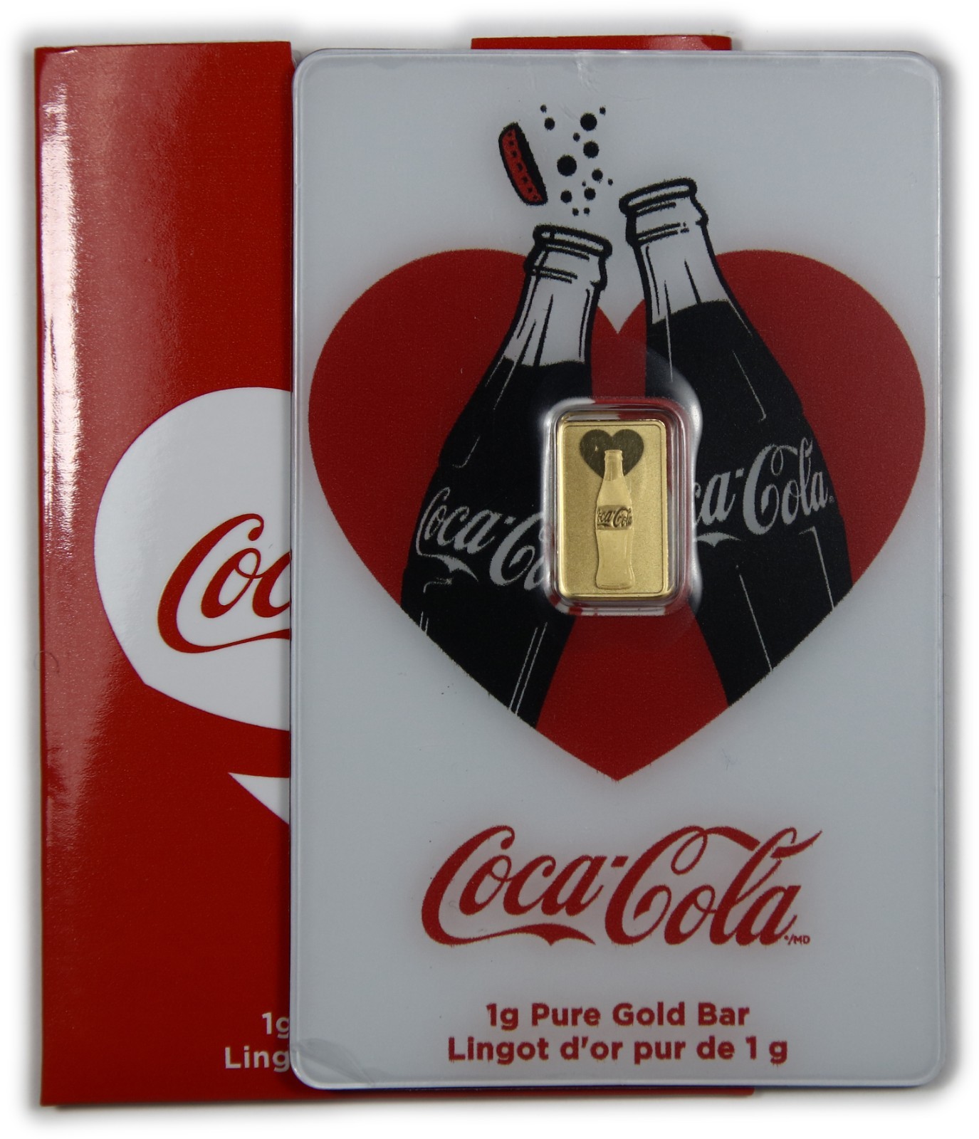 1 Gram PAMP Coca-Cola Valentine’s Love .9999 24k Gold Bar Assay Sealed #62101P