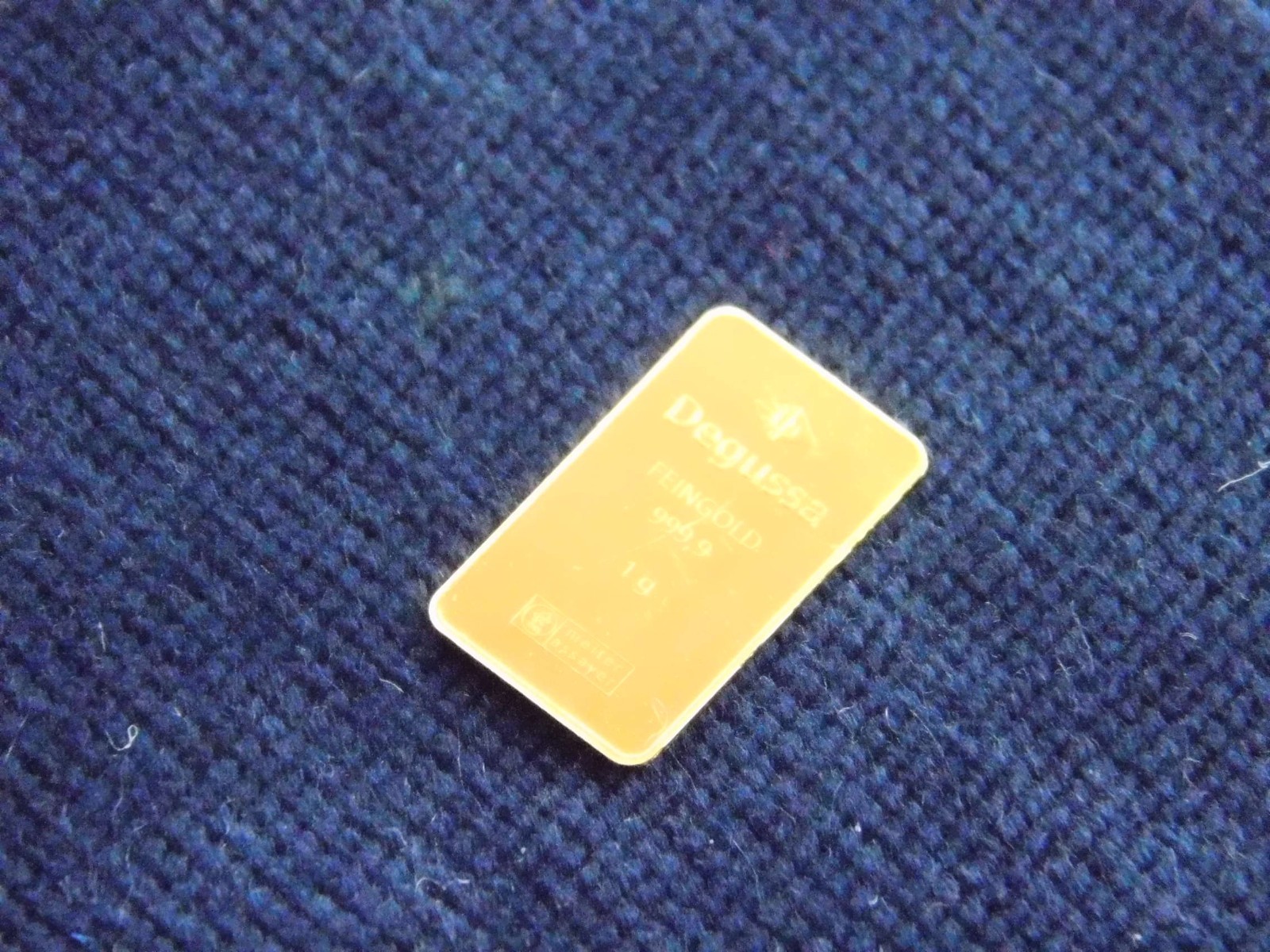 Gold Bar Degussa 1 Gram 999.9 Fine Gold AU From Combibox 1g Gold Bar Minted