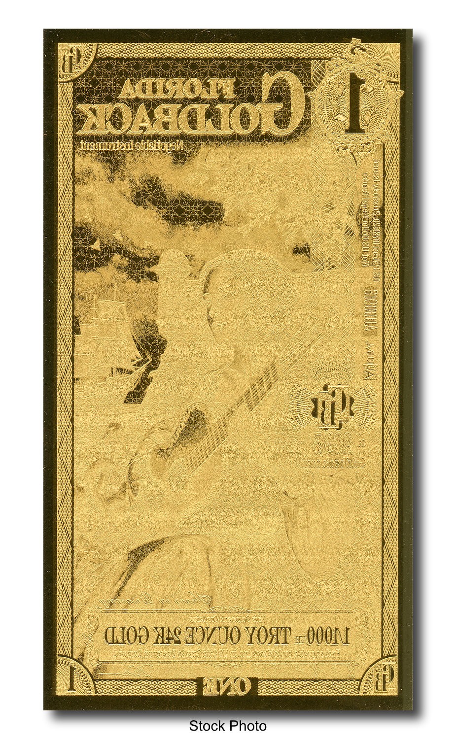 2025 Aurum 1 GB Florida 1/1000oz 24K Gold Foil Note Limited Edition One Goldback