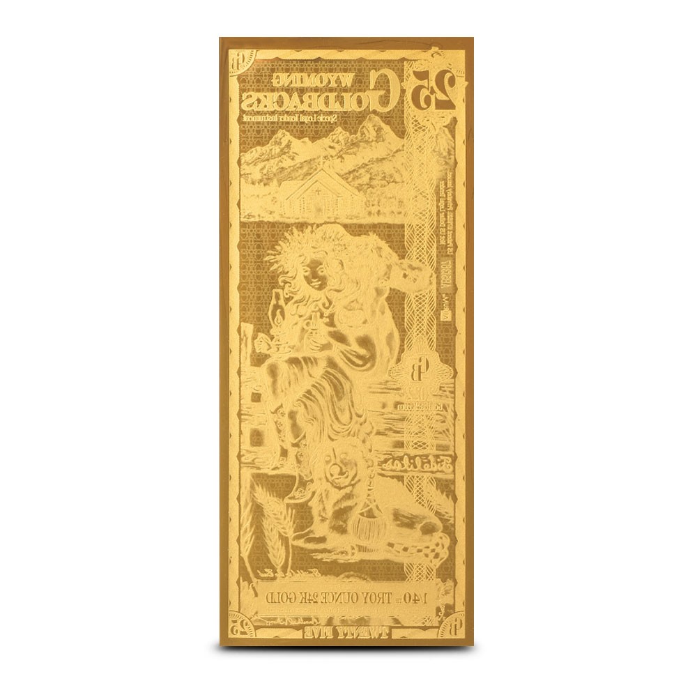 25 Wyoming Goldback Gold Note (New)