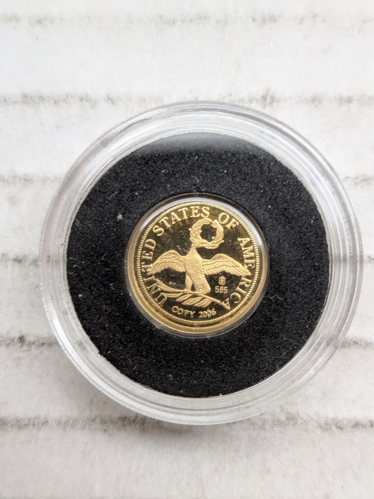 2006 1795 Draped Bust Half Eagle American Mint 14K 58.5% Gold 0.5 Grams