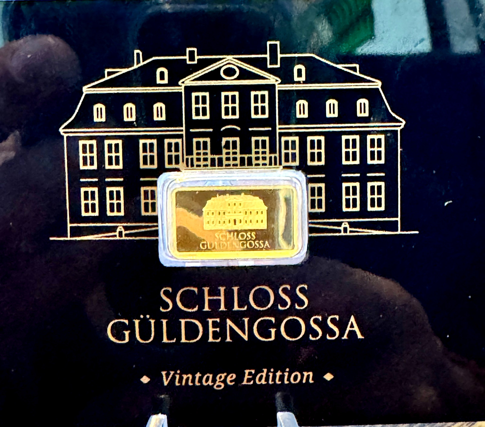 Geiger Schloss Guldengossa Vintage Edition Carded Gold Bar .5 Gram .999 Fine