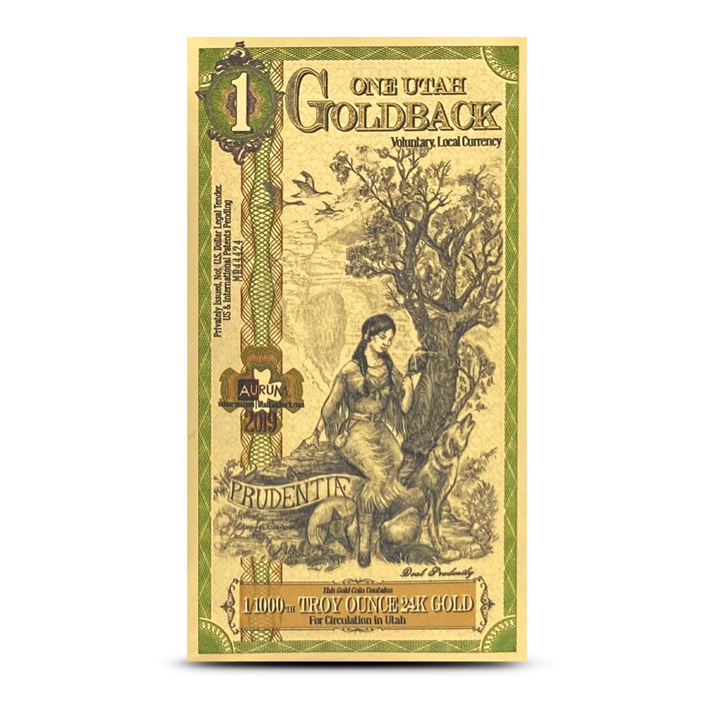 1 Utah Goldback Gold Note (100 Pack, New)