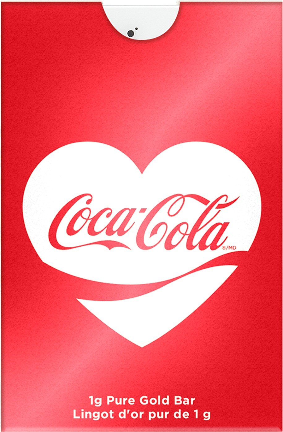Pamp Suisse Coca-Cola Love 1g Gold Bar in Card