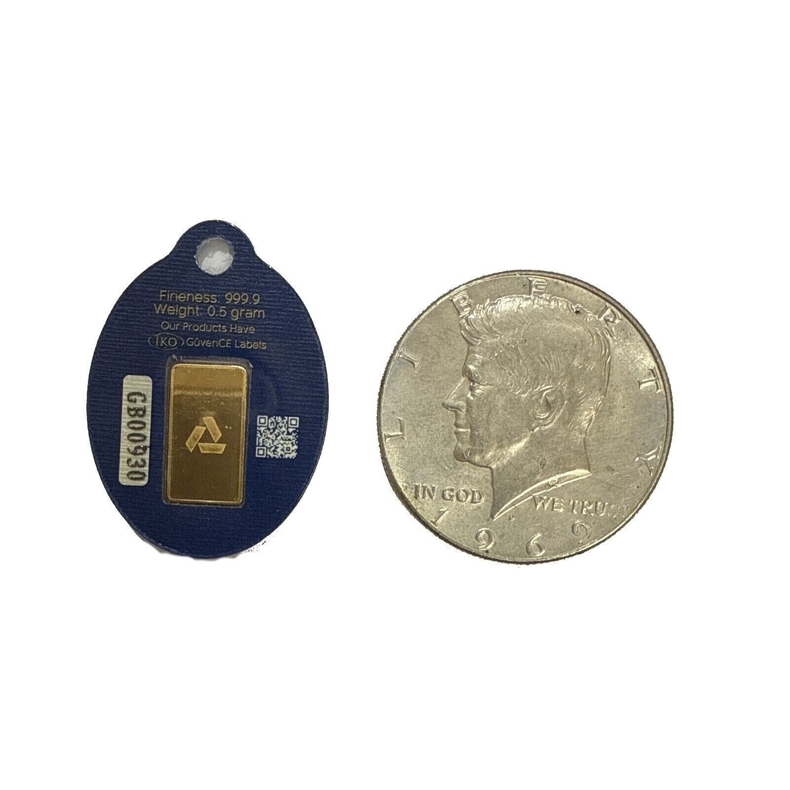 AgaBullion 1 g .995 Fine Gold Bar 1 Gram – Keychain In Assay Card