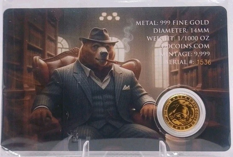 1/1000 OZ .999 Fine Gold Round – Limited Edition (9,999 Minted) – 2026 Gangster