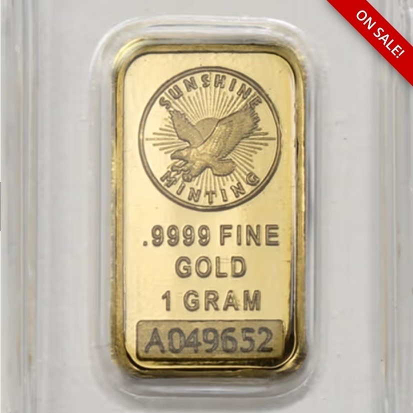 Sunshine Gold Eagle Bar New w/ Assay, .9999 Pure MintMark SI Bullion