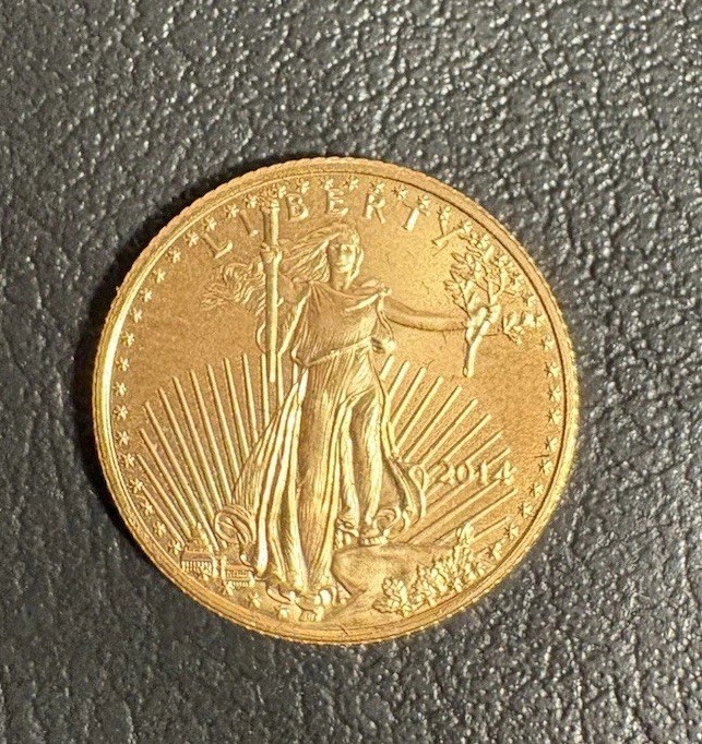 2014 Gold Eagle 1/10 oz Fine Gold, Vintage 1 oz .999 Silver Bar & 1954 S Quarter
