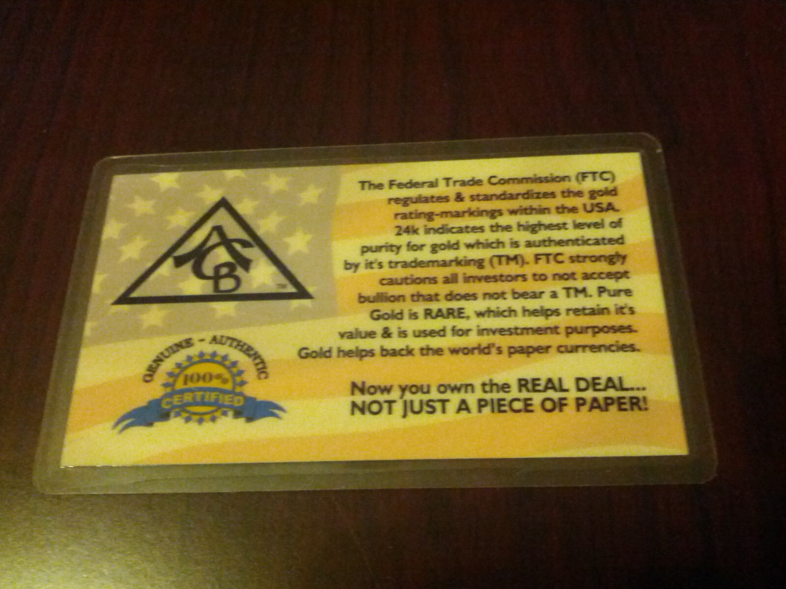 (25 PACK) ACB GOLD 24K SOLID BULLION MINTED 1GRAIN BARS 9999 FINE +CERTIFICATE!$