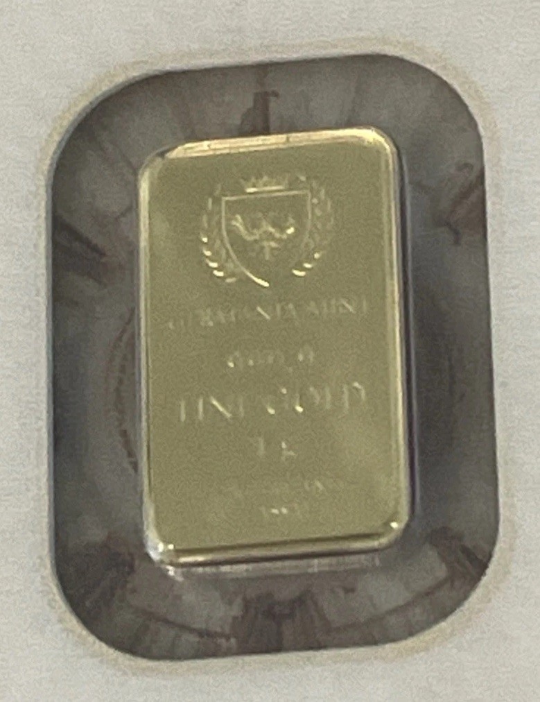Germania Mint First Holy Communion Minted 1g 24K Gold Bar Packed in a Safepack