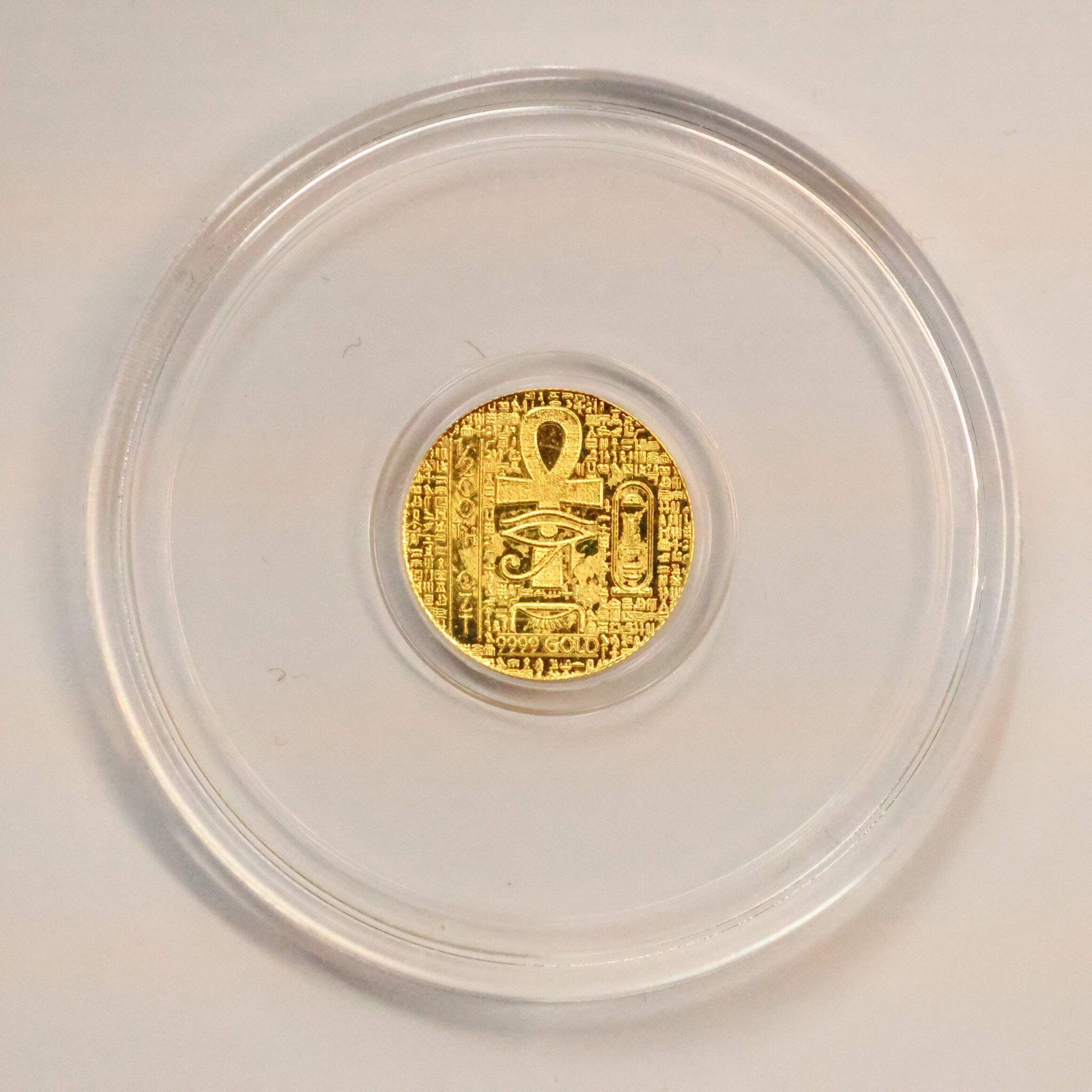 1/200th oz .9999 Fine Gold – Monarch Precious Metals – Egyptian Scarab Anhk w/ C