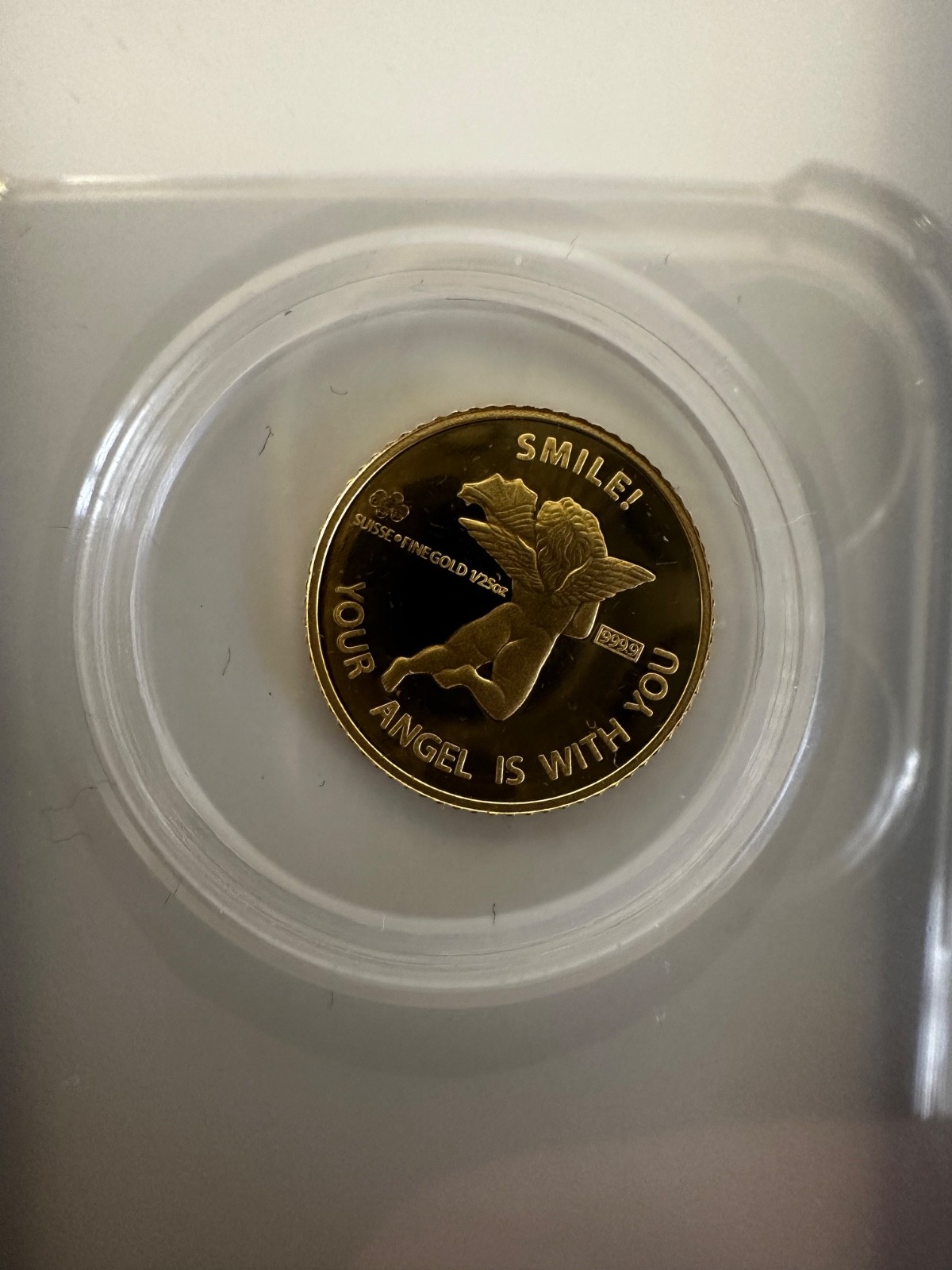 PAMP Suisse 1.244 Gram Angel Gold Coin 999.9 Fine Gold Rare Item Goldbarren