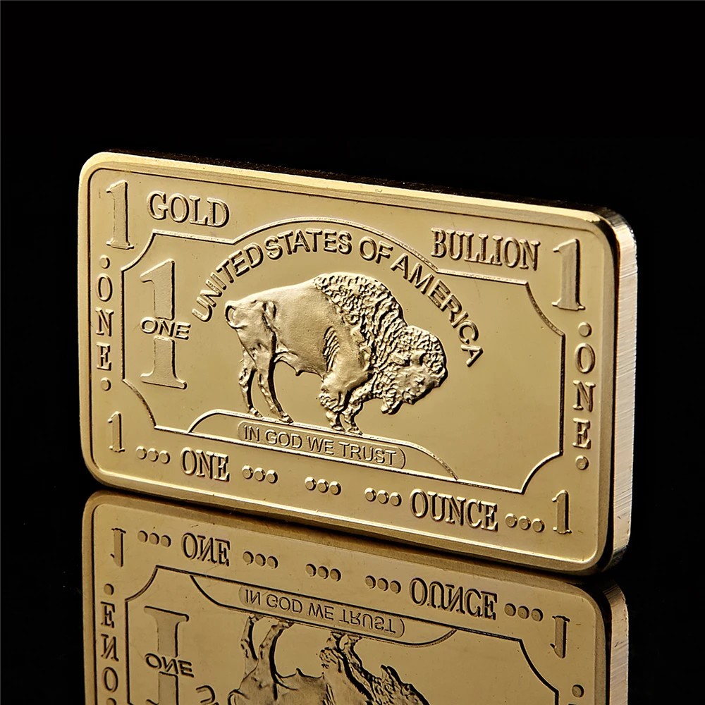 NEW 1 OZ – Gold Buffalo Bullion Bar . 999 Fine 24k
