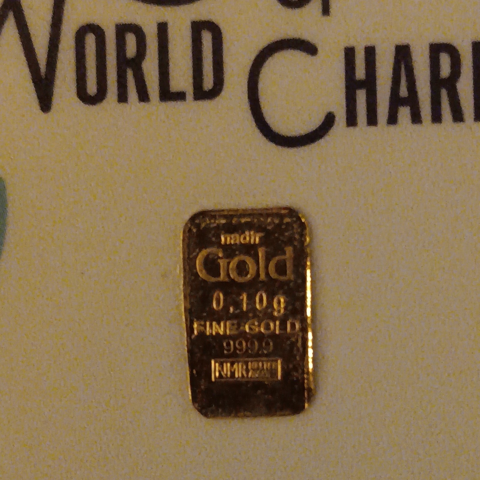 1/1000 ofa Gram 4/9 FineGold and 3 Grams Valcambi 3/9Fine Silver +1gr platinum